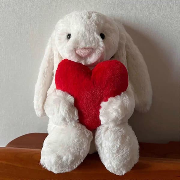 Bashful LITEN Rød Kjærlighetshjerte Kanin Bursdagsgave Julegave