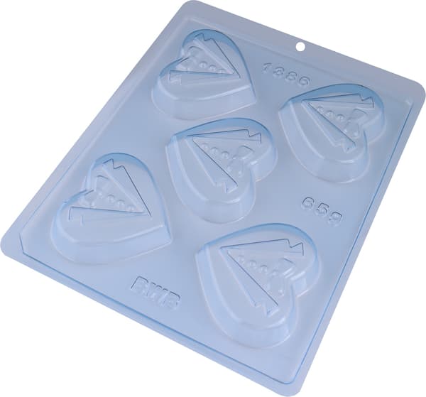 Pralinform Hjerte Sjokoladeform - BWB 1386 Transparent transparent