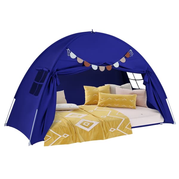 Twin Bed Tent for Kids, Foldable with Two Windows