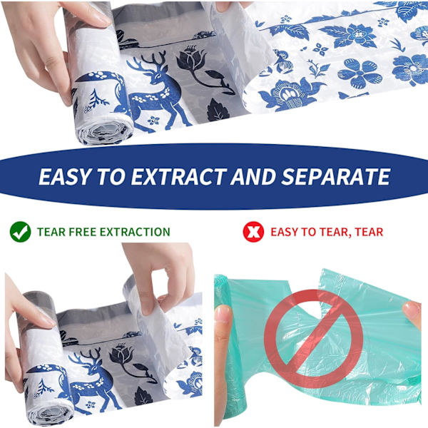 2025 Kitchen Trash Bags with Drawstring 60 x 70 cm - 60 pcs