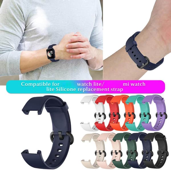 Xiaomi Mi Watch Lite-kompatibel silikoneudskiftningsrem