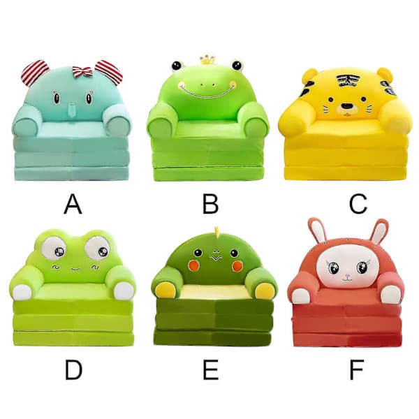 Foldable Kids Sofa, Plush Armchair for Toddlers, Comfortable Lazy Sofa for Children Aged 1-3 Years