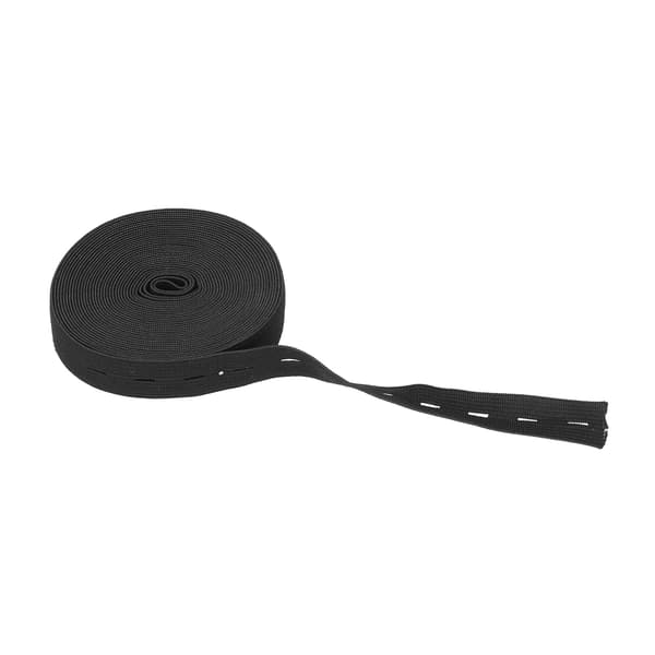 Buttonhole Elastic Band Portable Versatile Home Office Practical Rubber Band Fixing Tool Black