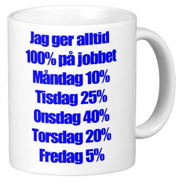 Krus - 100% på jobbet