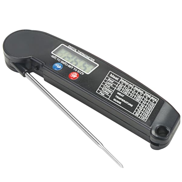 Digital foldbar kødtermometer med LCD-skærm til grill og køkkenbrug