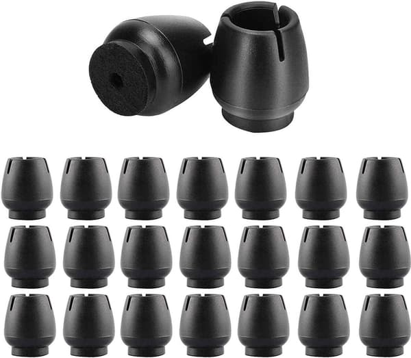 Stolebensbeskyttere, 32 dele, gummihætter med filt til 12-16 mm ben