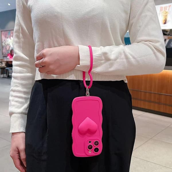 Rannekkeen sydänpuhelinkotelo iPhone 14 Pro Maxille