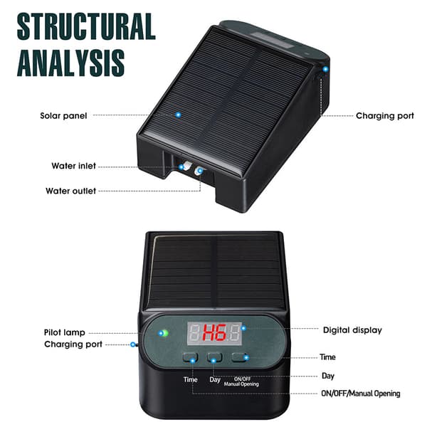 Smart Automatic Watering Device Solar Power Irrigation Wireless Control Garden Timer Watering Micro Spray Set