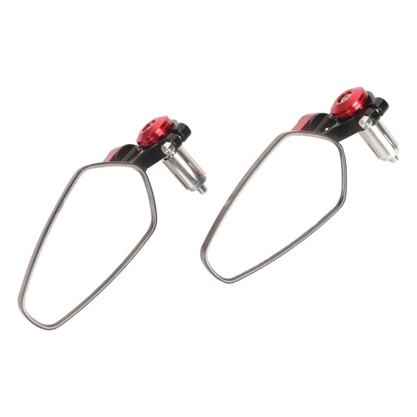 High Definition Clear View Motorcycle Rearview Mirrors - 2 PCS Red Aluminum Alloy Handlebar Side Mirrors