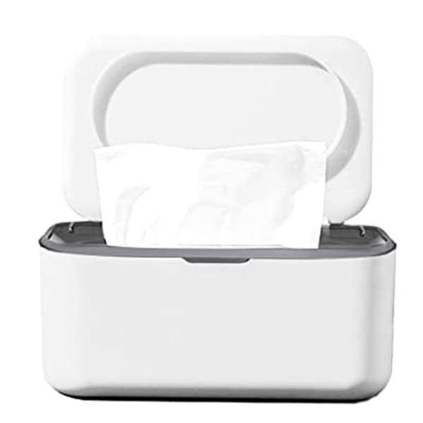 Serviettdispenser, Serviettbeholder, Støvtett Serviettboks, Kontor (Grå)