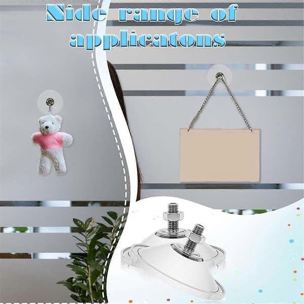 8 Pcs Heavy Duty Suction Cups Strong Thickened Window Suction Cups Clear Pvc Suction Cups 5.5 cm Large Suction Cups [DB] Transparent