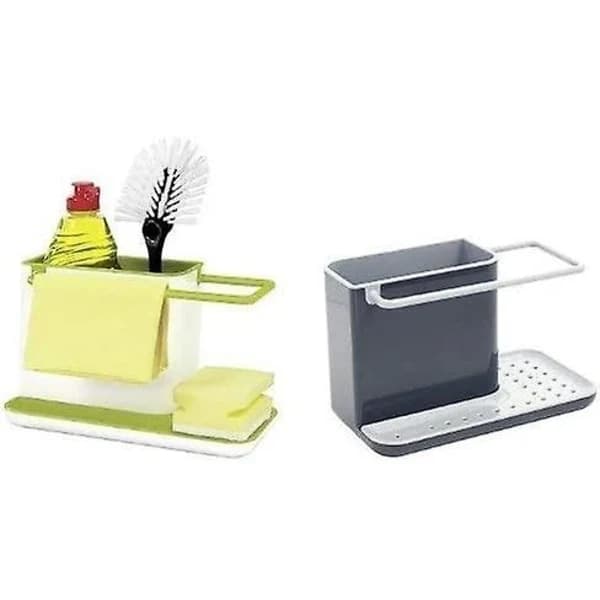 - Caddy - Oppbevaring for vask, Holder for svamp, skrape, børste, oppvaskmiddel, oppvaskklut,