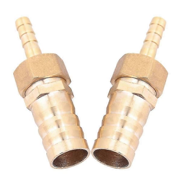 Brass Fitting Hose Nipple Reducing Plug Connector (2pcs, 6mm-16mm)