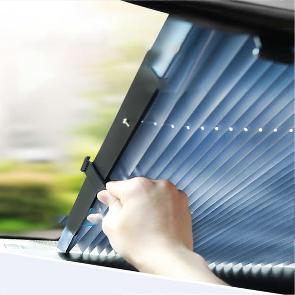 Retractable Windshield Sun Shade Summer Foldable Screen UV Ray Reflector for Car 70x160cm/27.56x63in
