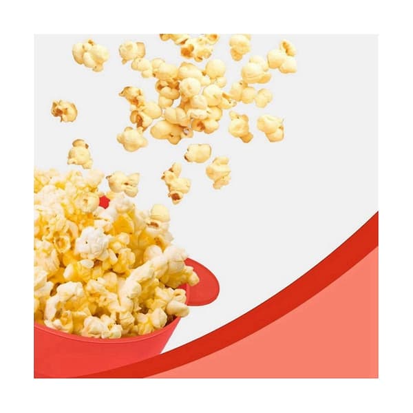 Popcornmaskin med lokk - Silikon Popcorn Maker Sammenleggbare Popcornskåler Popcornbeholder