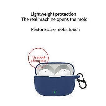 Protective Case for Realme Buds T300 Shockproof Silicone Case Dustproof Design Washable Earphone Cover Black (Black)