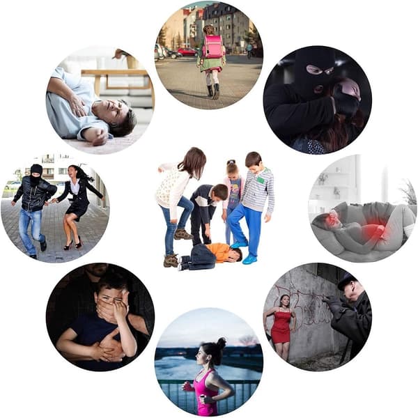 Personal Alarm - Pocket-sized Powerful 130 dB Sound and Strong Flash Keyring Security Self-Defense Siren Panic Button Black_yu