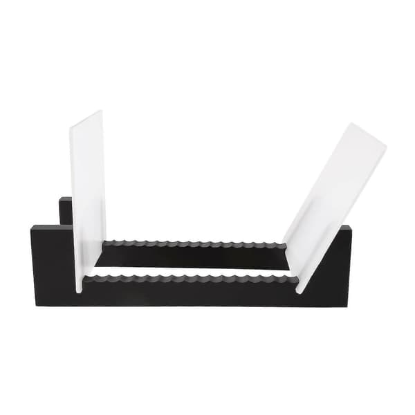 Vinylpladeopbevaring - Vinyl LP-pladestativ 34,8 cm langt - Vinylpladeholder (sort)
