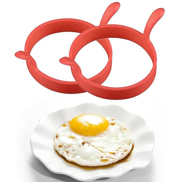 2 x silikon eggeformer stekt posjeringsform perfekt for pannekaker (som vist)