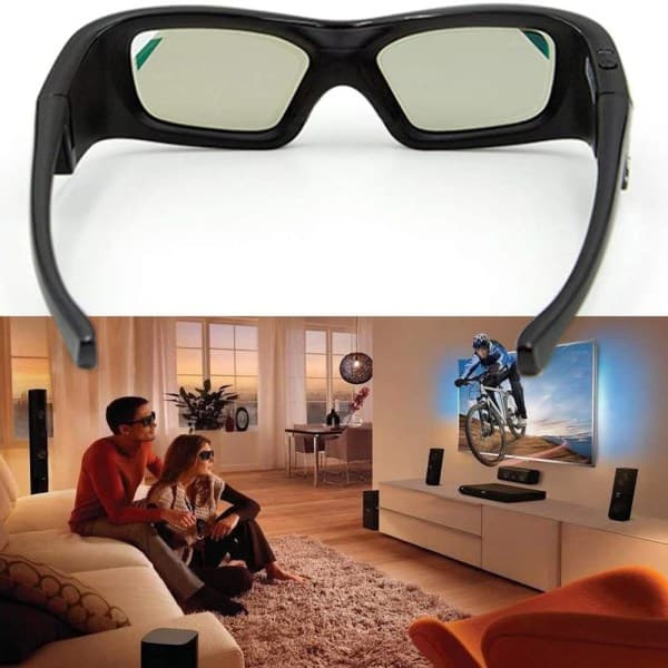 Ultra-Clear HD DLP-Link 3D Active Rechargeable Shutter Glasses for All 3D DLP Projectors