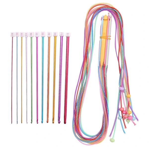 23 Pcs Cable Crochet Hook And Knitting
