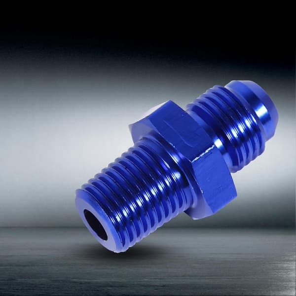 Aluminium AN6 Til NPT 1/4\" Drivstoff Olje Koblinger Rett Adapter Bil Blå