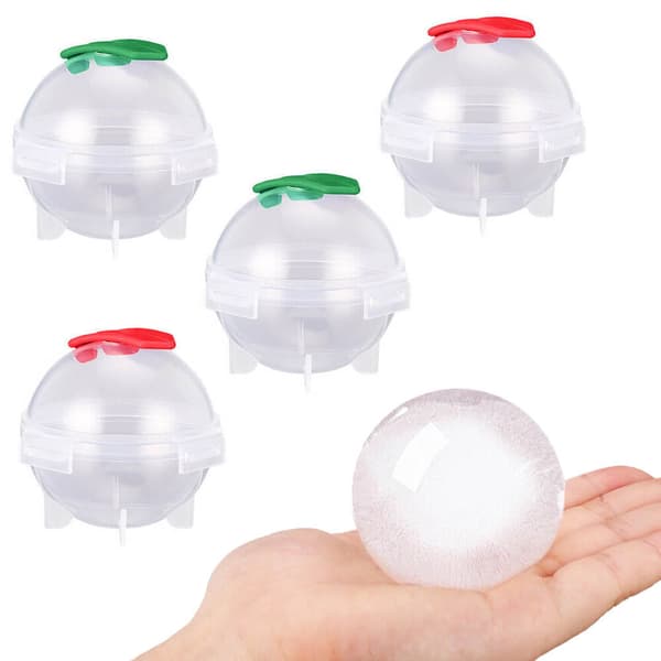4 stk. runde isforme til isterninger 5 cm transparent
