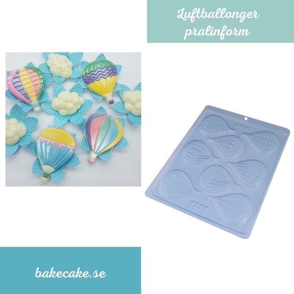 Pralinform Luftballonger Sjokoladeform - BWB 9708 Transparent transparent