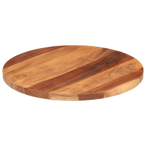 vidaXL Table Top Solid Acacia Wood Round 25-27 mm 50 cm Brun brown