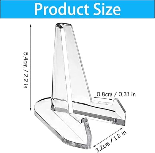 20 st Myntställ Display Stativ, Mini Clear Acrylic Staffli, Akryl