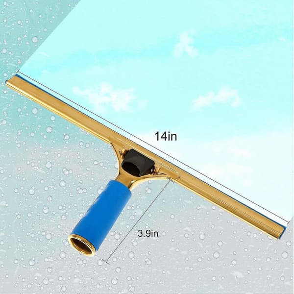 Professional Window Squeegee for Commercial Use, Window Cleaning Tool for Shower Doors, Windows and Car Glass, 1 pc - Gold