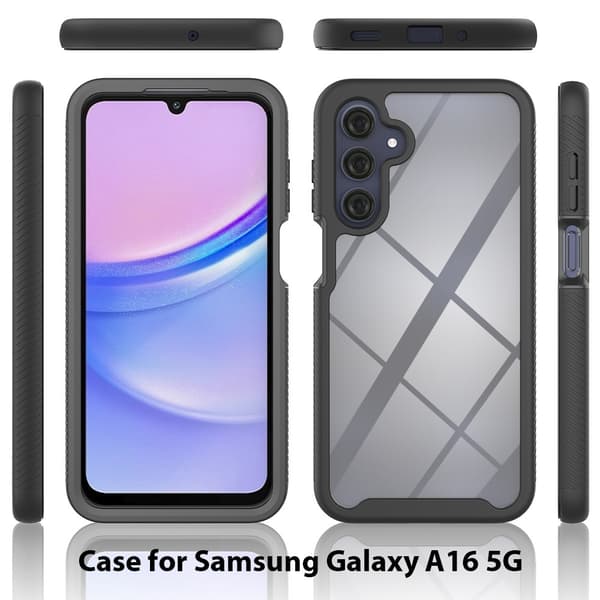 Støtsikkert klart hybriddeksel med skjermbeskytter for Samsung A16[JUN]