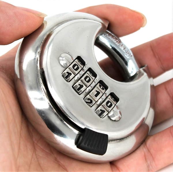 70 mm Combination Padlock with 4 Positions in 304 Stainless Steel | Multifunction High Security Lock