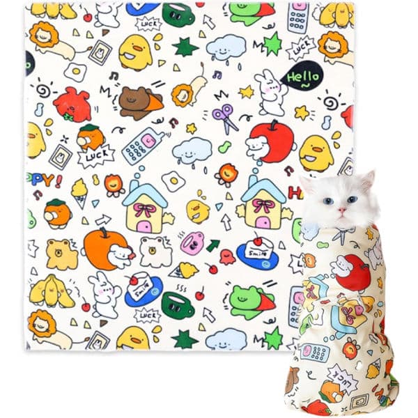 Kattpledd - 55x55 cm - selvklebende stoff - bitebestandig, klorebestandig, rømningssikker - anti-klore kattepledd