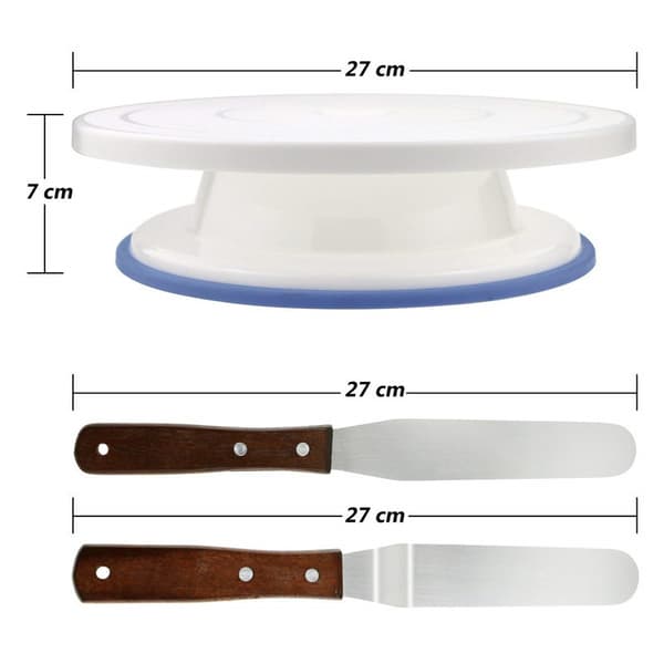Round Cake Rotating Round Tray Turntable Turntable Turntable Set 6 Pcs Cake Decorating Cake Baking Tools Cake Spatula