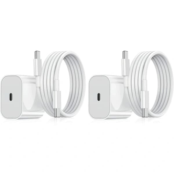 20W Snabbladdare Adapter & Kabel 2-Pack för Samsung - Vit[JUN] Samsung 2-Pack