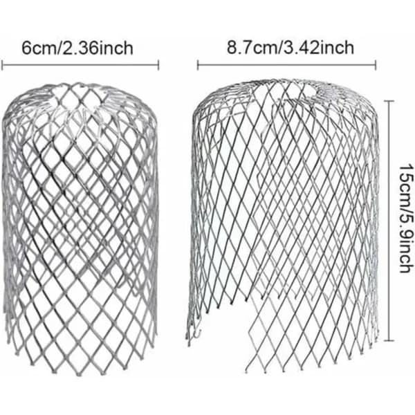 TS-6 dele nedløbsrørssi aluminium nedløbsrørsbeskyttelse gitter metal nedløbsrørsbeskyttelse løvfang til hus, facade
