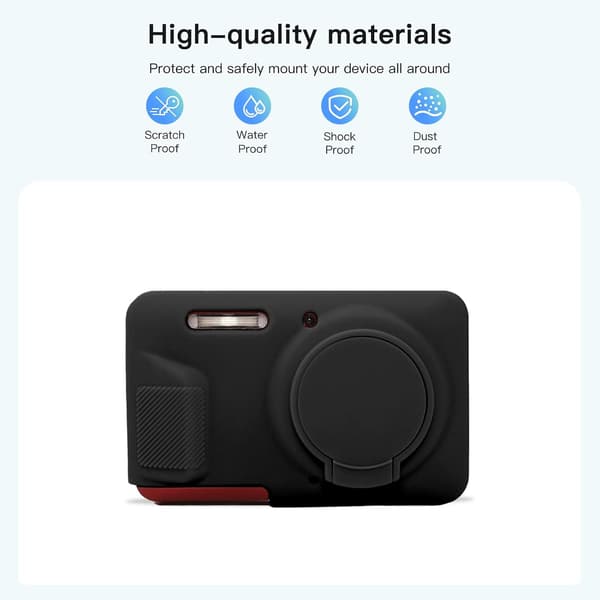 Silikonveske til Kodak PIXPRO FZ55 med avtakbart linsedeksel, melkehvit