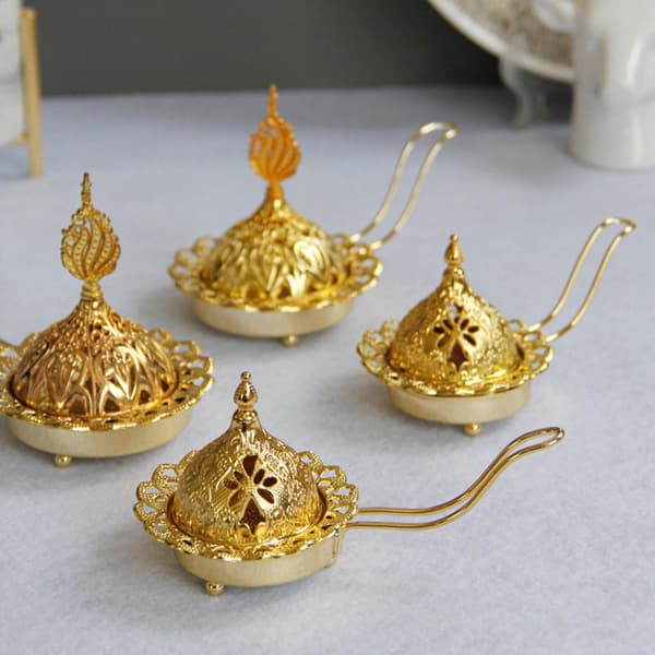 Røgelsesbrænder Ornament Dekor Kegle Røgelsesholder til Kontor Ramadan Soveværelse 7x12.5cm