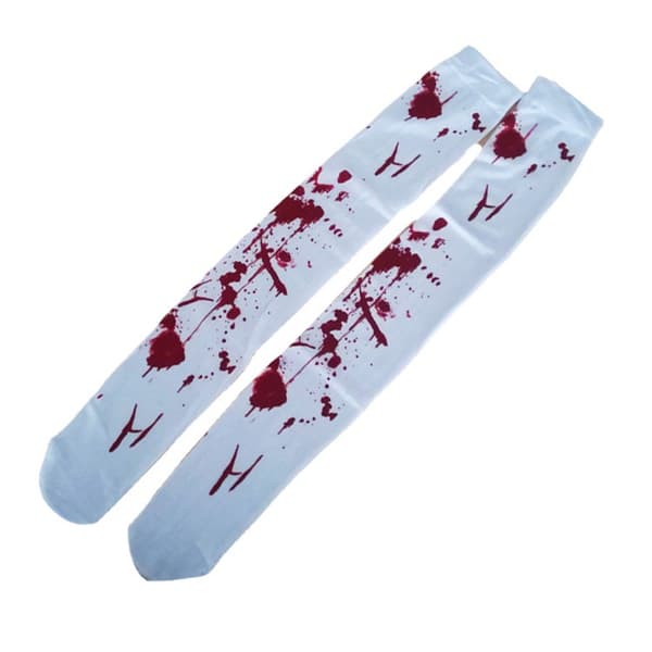 2 par Halloween COS sygeplejerske blodige strømper Halloween blodstrømpe