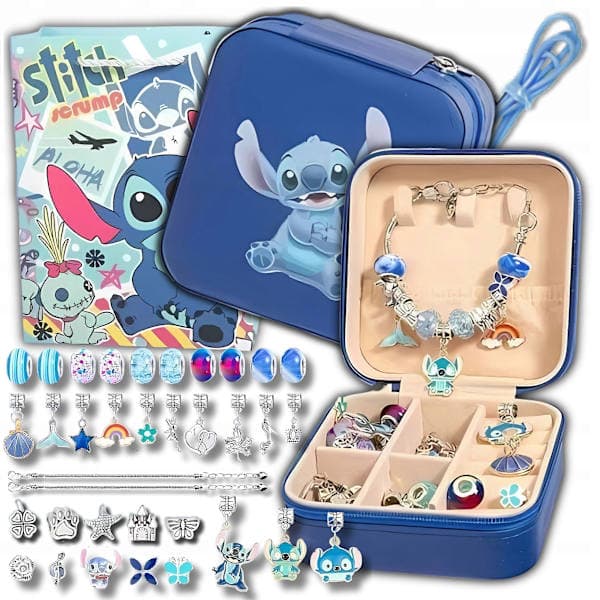 Perlesett for å lage armbånd Charms Perle Lilo Stich