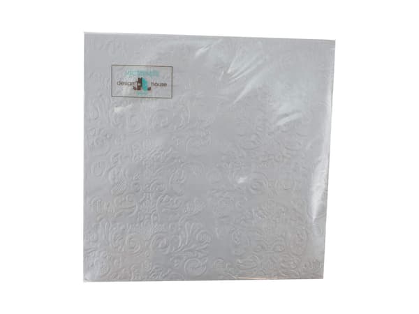 Kaffeservietter Sølvmetall 25x25cm Silver silver