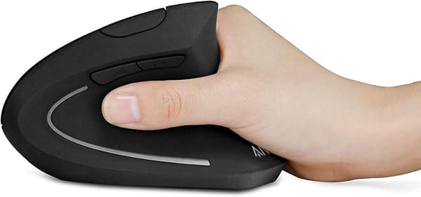Anker 2.4g Trådløs Vertikal Ergonomisk Optisk Mus, 800 / 1200 / 1600 Dpi, 5 Knapper Til Bærbar, Stationær Computer, PC