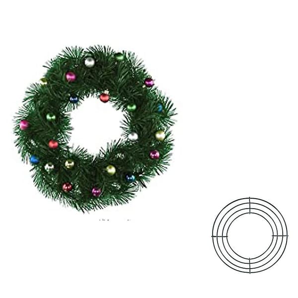 2-pack Wire Wreath Frame Green for New Year Decoration (8 inch)