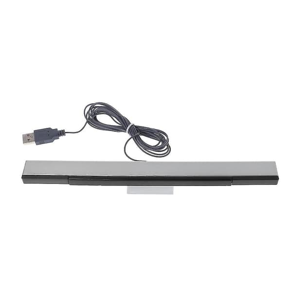 Sensor Bar Wireless Receiver IR Signal Ray USB Plug Replacement for Wii Remote - Black