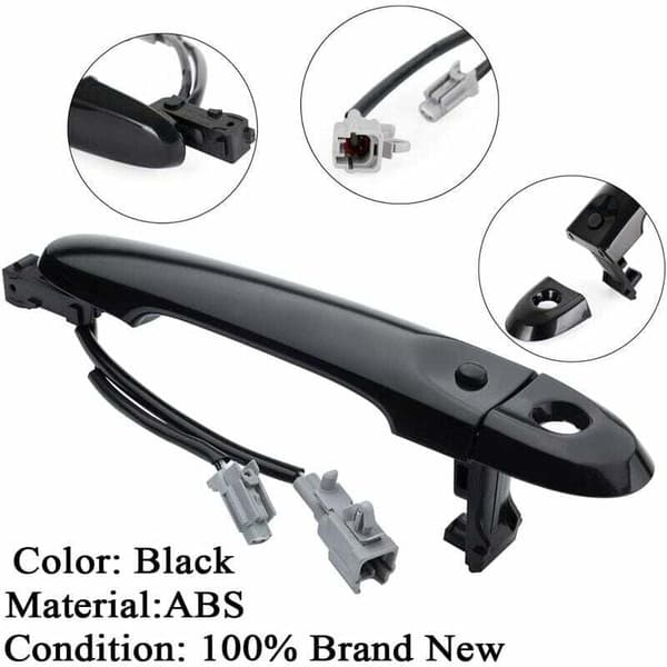 (Black) Outer Door Handle Front Right Driver Side Fits Nissan F15 2010-2022 80644-1FA5A 80644-3WC2A 80640-3WC2A..
