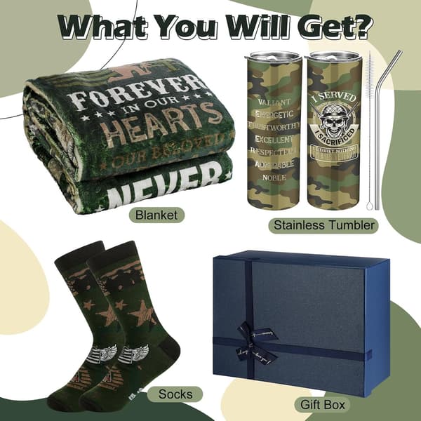 Julklappssats för veteraner för män Camouflage Pattern