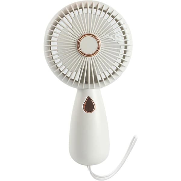 USB oppladbar bærbar minivifte med snor for reiselommevifte - Beige