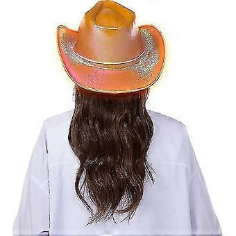 Lysende Space Cowboy Cowgirl Hat (Orange)