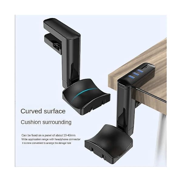 PH Feste Dreibart Montert PCET Display D H Med USB-porter Hub Under Skrivebordet Hodetelefon